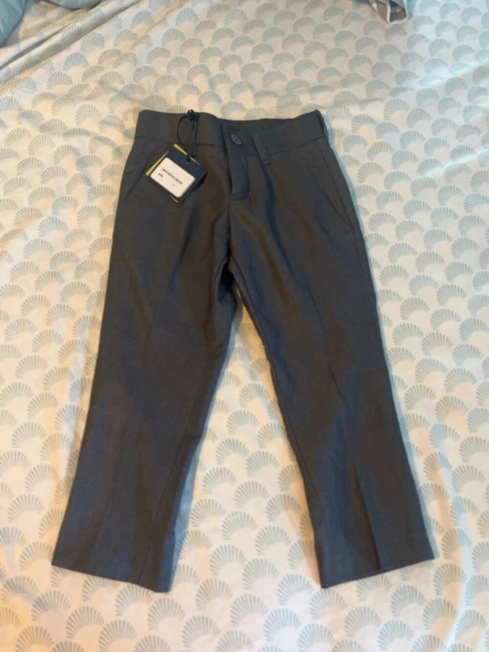 New Boys Pants Slacks Gray Euro Boys Collection NWT